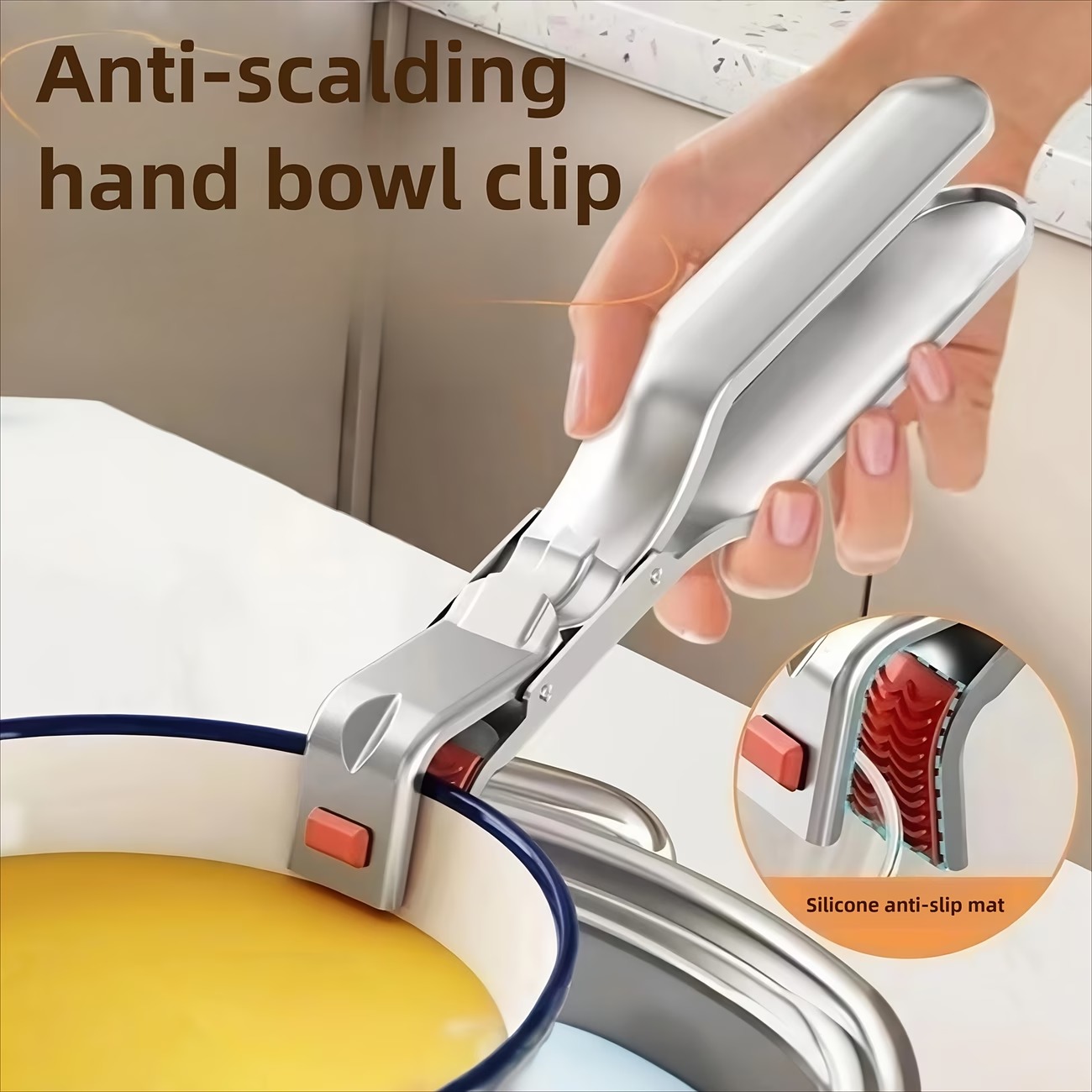 Stainless Steel Anti Clip Kitchen Bowl Steamer Clip