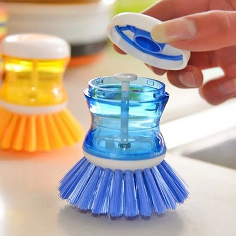 Liquid Soap Dispensing Kitchen Dish Cleaning Brush - Image 2