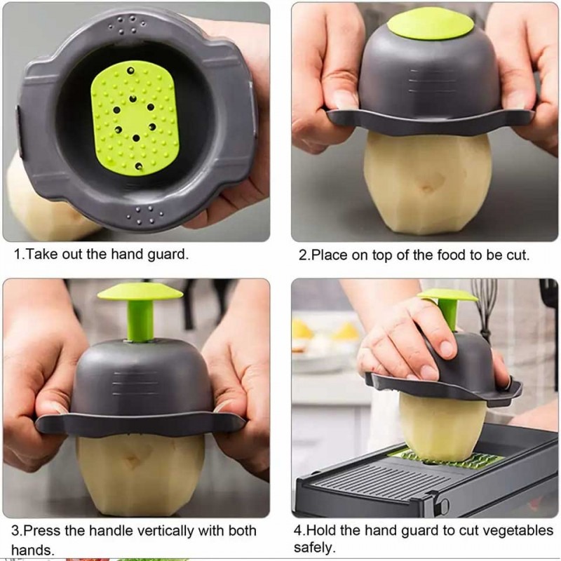 Multifunctional Vegetable Chopper & Adjustable Mandoline Slicer with Storage Container - Image 3